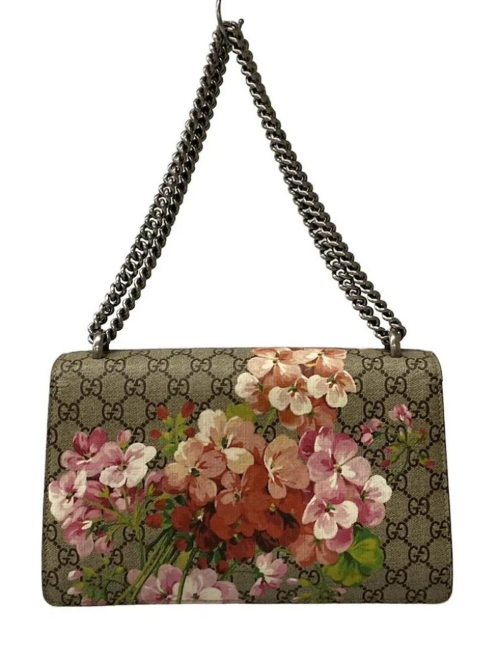 GUCCI Dionysus/GG Blooms Beige Pink Multi PVC Suede - Shoulder Bag - Picture 3 of 15